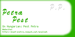petra pest business card